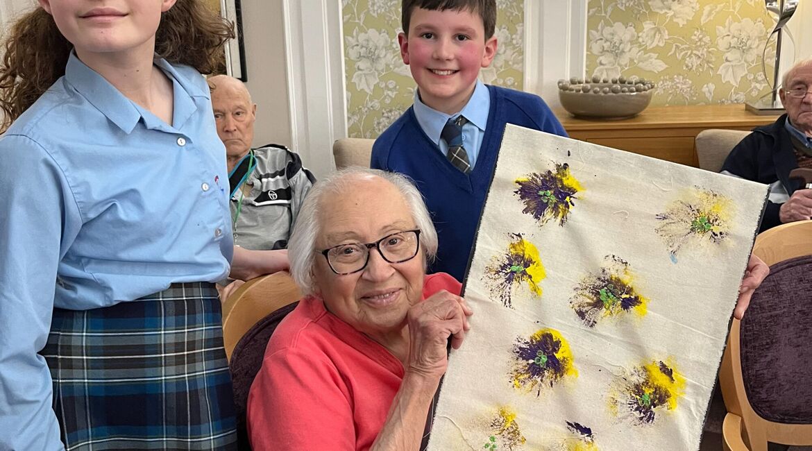 Year 6 Art Workshop at Beaumont Care Home